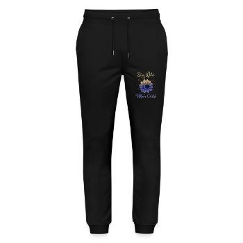 Stay Wild Moon Child Boho Graphics - Stanley/Stella Mover Unisex Organic Jogging Trousers - black - Front - Marisol (170cm) & Nik (191cm)