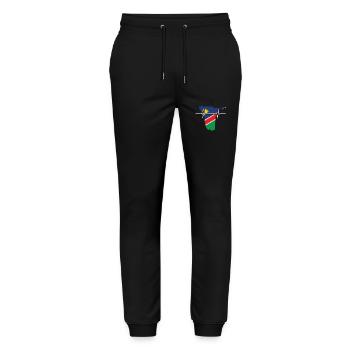 Namibia Herzschlag Flagge Vintage Namibia - Stanley/Stella Unisex Bio Jogginghose Mover  - Schwarz - Vorne - Marisol (170cm) & Nik (191cm)