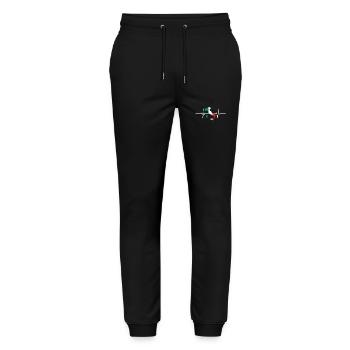 Italy Heartbeat Flag Vintage Italy - Stanley/Stella Mover Unisex Organic Jogging Trousers - black - Front - Marisol (170cm) & Nik (191cm)