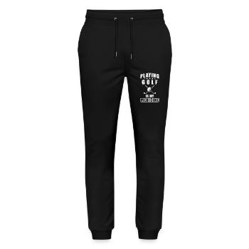 Golf - Stanley/Stella Unisex Bio Jogginghose Mover  - Schwarz - Vorne - Marisol (170cm) & Nik (191cm)