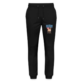 Malinois Belgian Shepherd Dog Gift - Stanley/Stella Mover Unisex Organic Jogging Trousers - black - Front - Marisol (170cm) & Nik (191cm)