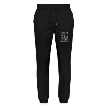Verrückte Tante - Stanley/Stella Unisex Bio Jogginghose Mover  - Schwarz - Vorne - Marisol (170cm) & Nik (191cm)
