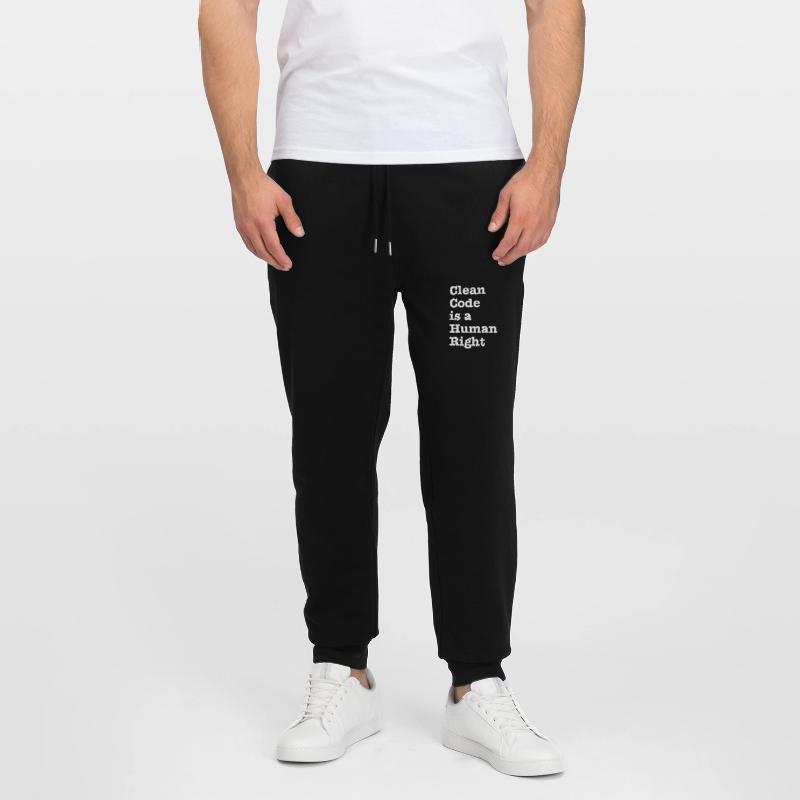 Clean Code is a Human Right - Funny Gift Programer Stanley/Stella Mover Unisex Organic Jogging Trousers