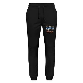 Inspiration Quote Slogan Fighter - Stanley/Stella Mover Unisex Organic Jogging Trousers - black - Front - Marisol (170cm) & Nik (191cm)
