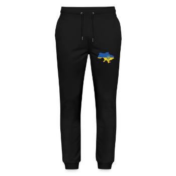 Ukraine - Stanley/Stella Mover Unisex Organic Jogging Trousers - black - Front - Marisol (170cm) & Nik (191cm)