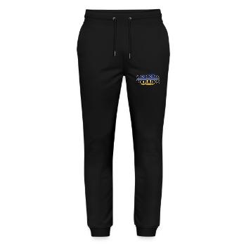 Ukraine We are all Ukraine - Stanley/Stella Unisex Bio Jogginghose Mover  - Schwarz - Vorne - Marisol (170cm) & Nik (191cm)