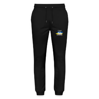 Ukraine Je suis aux côtés de l’Ukraine - Pantalon de jogging bio MOVER Stanley/Stella unisexe - noir - Devant - Marisol (170cm) & Nik (191cm)