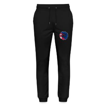 Nepal Flag Sunflower - Stanley/Stella Mover Unisex Organic Jogging Trousers - black - Front - Marisol (170cm) & Nik (191cm)
