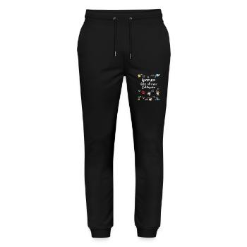 Meine Lieblingstiere in Amrum - Stanley/Stella Unisex Bio Jogginghose Mover  - Schwarz - Vorne - Marisol (170cm) & Nik (191cm)