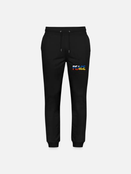 Russia Ukraine Peace - Stanley/Stella Mover Unisex Organic Jogging Trousers - black