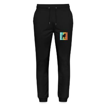 Poodle dog lover Retro vintage Gift idea - Stanley/Stella Mover Unisex Organic Jogging Trousers - black - Front - Marisol (170cm) & Nik (191cm)