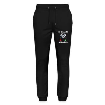 Le Billard M'appelle - Pantalon de jogging bio MOVER Stanley/Stella unisexe - noir - Devant - Marisol (170cm) & Nik (191cm)