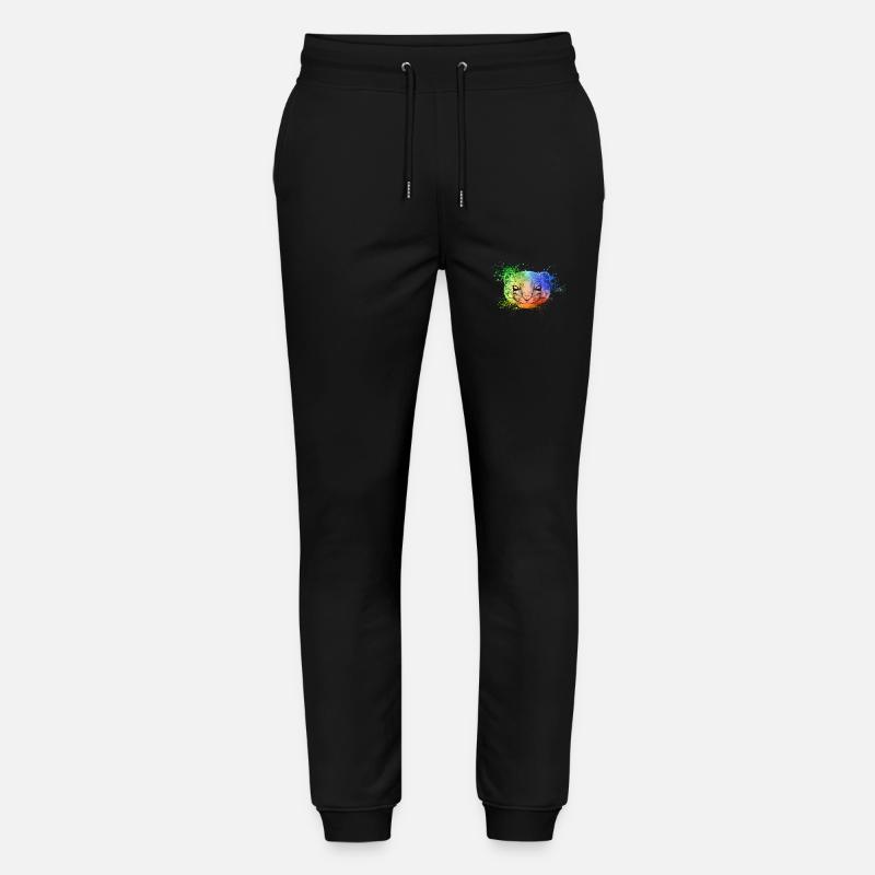 Farbiger Kopf des Frettchen - Stanley/Stella Unisex Bio Jogginghose Mover - Schwarz
