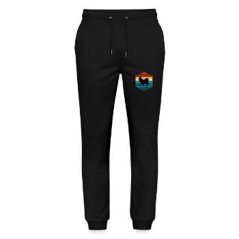 Shih Tzu dog lover Retro vintage Gift idea - Stanley/Stella Unisex Bio Jogginghose Mover  - Schwarz - Vorne - Marisol (170cm) & Nik (191cm)