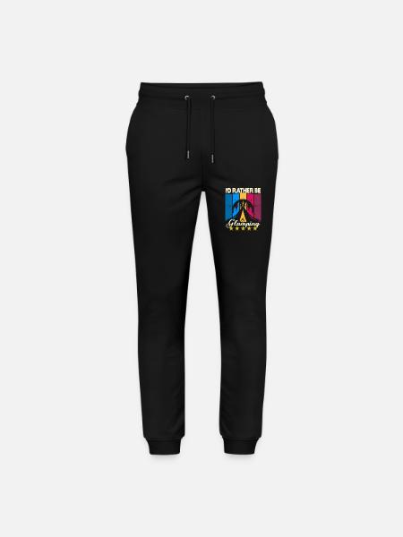 I'd rather be Glamping - Stanley/Stella Mover Unisex Organic Jogging Trousers - black