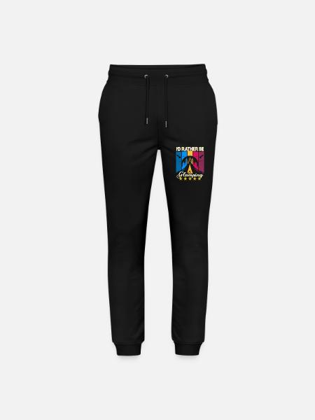 I'd rather be Glamping - Stanley/Stella Mover Unisex Organic Jogging Trousers - black