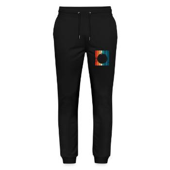 Apricot Fruit Lover Retro Veggie Diet Gift idea - Stanley/Stella Unisex Bio Jogginghose Mover  - Schwarz - Vorne - Marisol (170cm) & Nik (191cm)