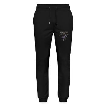Cheval Équitation Poney Anniversaire Jument Cadeau - Pantalon de jogging bio MOVER Stanley/Stella unisexe - noir - Devant - Marisol (170cm) & Nik (191cm)