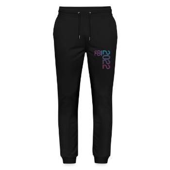 Abitur Gymnasium Damen und Herren Abi 2022 - Stanley/Stella Unisex Bio Jogginghose Mover  - Schwarz - Vorne - Marisol (170cm) & Nik (191cm)