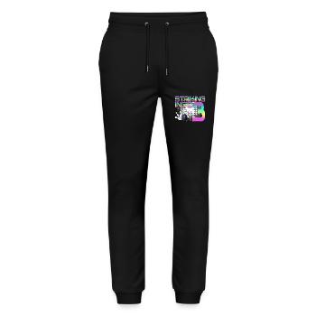 Hitting In 3 Bowling Bowlers 3rd Birthday Party - Stanley/Stella Mover Unisex Organic Jogging Trousers - black - Front - Marisol (170cm) & Nik (191cm)
