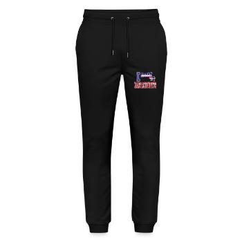 Massachusetts USA I love Albama - Stanley/Stella Unisex Bio Jogginghose Mover  - Schwarz - Vorne - Marisol (170cm) & Nik (191cm)