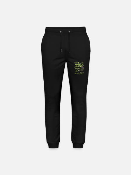 Succulent Plants - Stanley/Stella Mover Unisex Organic Jogging Trousers - black