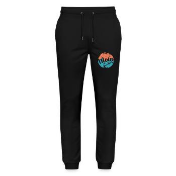 Moin ihr Spacken - Digga Spruch Meer Norddeutsch - Stanley/Stella Unisex Bio Jogginghose Mover  - Schwarz - Vorne - Marisol (170cm) & Nik (191cm)