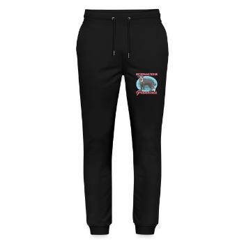 Schnauzer Grand-mère Chien Propriétaire de chien Cadeau - Pantalon de jogging bio MOVER Stanley/Stella unisexe - noir - Devant - Marisol (170cm) & Nik (191cm)