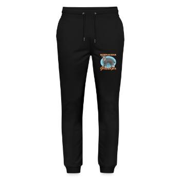 Schnauzer Grand-père Chien Propriétaire de chien Cadeau - Pantalon de jogging bio MOVER Stanley/Stella unisexe - noir - Devant - Marisol (170cm) & Nik (191cm)
