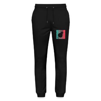 Avocat Vegan Lover Retro Veggie Diet Idée cadeau - Pantalon de jogging bio MOVER Stanley/Stella unisexe - noir - Devant - Marisol (170cm) & Nik (191cm)