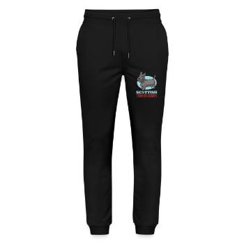 Scottish Terrier Grandpa | Dog Owner Gift - Stanley/Stella Mover Unisex Organic Jogging Trousers - black - Front - Marisol (170cm) & Nik (191cm)