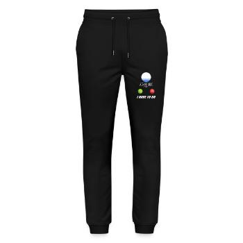 Altai Republic ruft an Lusiger Flaggen Spruch - Stanley/Stella Unisex Bio Jogginghose Mover  - Schwarz - Vorne - Marisol (170cm) & Nik (191cm)