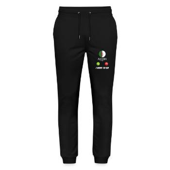 Algeria calls lusiger flags saying - Stanley/Stella Mover Unisex Organic Jogging Trousers - black - Front - Marisol (170cm) & Nik (191cm)