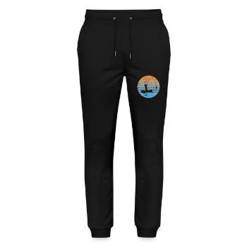 Fishing Fishing Fishing Hooks Angler - Stanley/Stella Mover Unisex Organic Jogging Trousers - black - Front - Marisol (170cm) & Nik (191cm)
