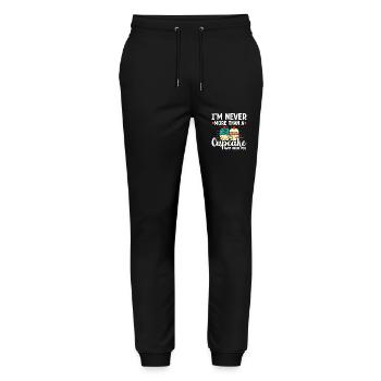 I'm Never More Than Cupcake Away From You | - Stanley/Stella Mover Unisex Organic Jogging Trousers - black - Front - Marisol (170cm) & Nik (191cm)