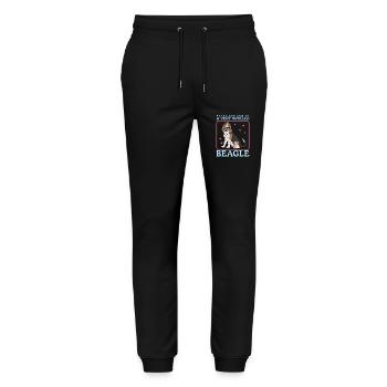 Beagle Mom Dog Lover Dog Owner Gift - Stanley/Stella Mover Unisex Organic Jogging Trousers - black - Front - Marisol (170cm) & Nik (191cm)