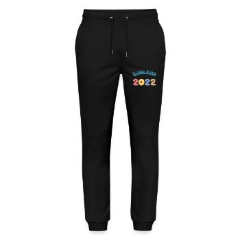Schulkind 2022 Erste Klasse Geschenke und Shirts - Stanley/Stella Unisex Bio Jogginghose Mover  - Schwarz - Vorne - Marisol (170cm) & Nik (191cm)