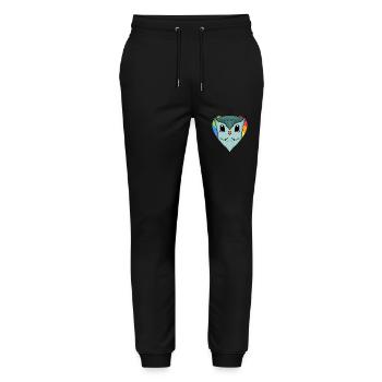 Owl Lgbt Rainbow Colors - Stanley/Stella Mover Unisex Organic Jogging Trousers - black - Front - Marisol (170cm) & Nik (191cm)