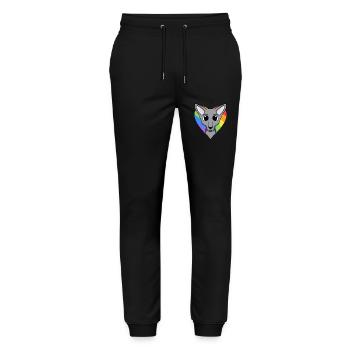 LGBT Cat Sphynx Rainbow - Stanley/Stella Mover Unisex Organic Jogging Trousers - black - Front - Marisol (170cm) & Nik (191cm)