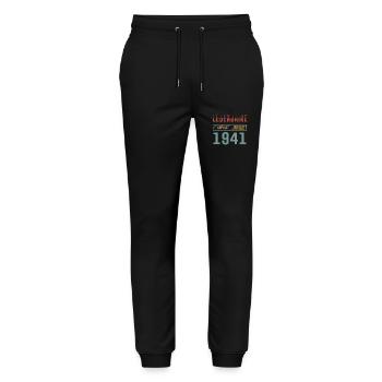 Légendaire Depuis Juillet 1941 Anniversaire Cadeau - Pantalon de jogging bio MOVER Stanley/Stella unisexe - noir - Devant - Marisol (170cm) & Nik (191cm)