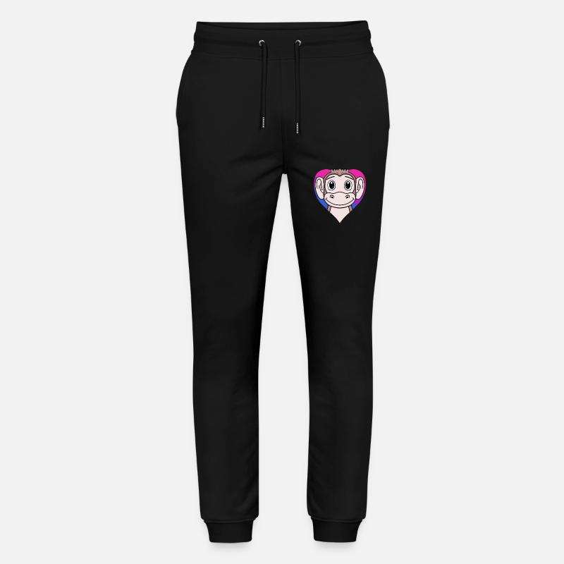 Bisexual Monkey Gift - Stanley/Stella Mover Unisex Organic Jogging Trousers - black