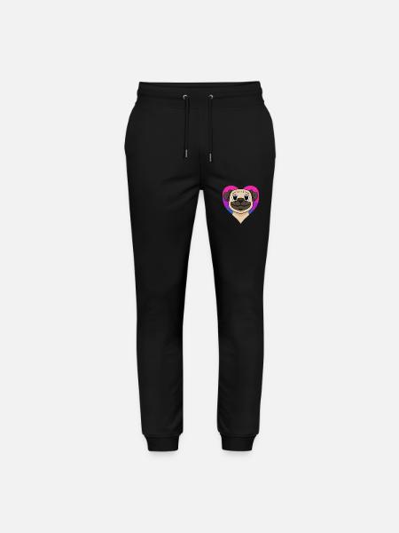 Bisexual Pug Dog Gift - Stanley/Stella Mover Unisex Organic Jogging Trousers - black