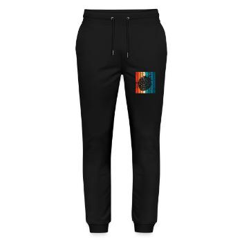 Strawberry Fruit Lover Retro Healthy Gift idea - Stanley/Stella Unisex Bio Jogginghose Mover  - Schwarz - Vorne - Marisol (170cm) & Nik (191cm)
