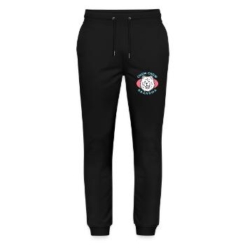 Chow Chow Grandma Dog Dog Owner Gift - Stanley/Stella Mover Unisex Organic Jogging Trousers - black - Front - Marisol (170cm) & Nik (191cm)