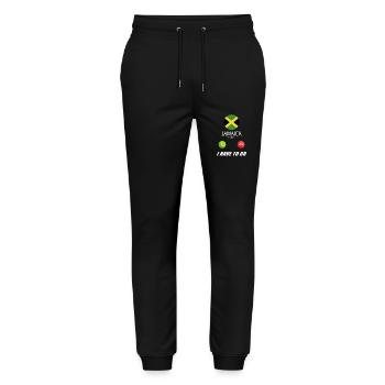 La Jamaïque appelle les drapeaux lusiger en disant - Pantalon de jogging bio MOVER Stanley/Stella unisexe - noir - Devant - Marisol (170cm) & Nik (191cm)