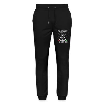 Croquet is calling and I must go - Stanley/Stella Unisex Bio Jogginghose Mover  - Schwarz - Vorne - Marisol (170cm) & Nik (191cm)