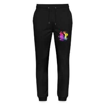 Croquet Retro - Stanley/Stella Mover Unisex Organic Jogging Trousers - black - Front - Marisol (170cm) & Nik (191cm)