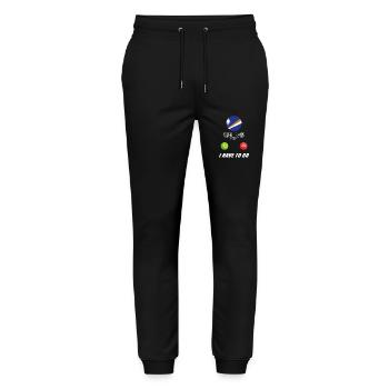 Les Îles Marshall appellent aux drapeaux Lusiger en disant - Pantalon de jogging bio MOVER Stanley/Stella unisexe - noir - Devant - Marisol (170cm) & Nik (191cm)