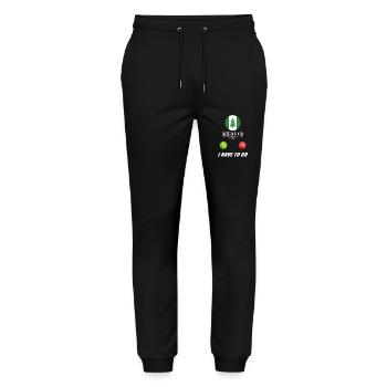 Norfolk Island calls lusiger flags saying - Stanley/Stella Mover Unisex Organic Jogging Trousers - black - Front - Marisol (170cm) & Nik (191cm)