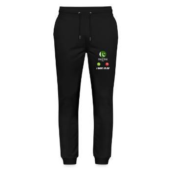 Pakistan calls lusiger flags - Stanley/Stella Mover Unisex Organic Jogging Trousers - black - Front - Marisol (170cm) & Nik (191cm)